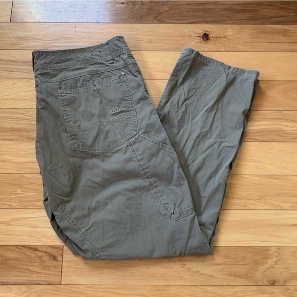 Kuhl Revolvr Rogue Pants Mens Sz 40x32 Green Pantina Dye Canvas Tapered Leg - Picture 1 of 10